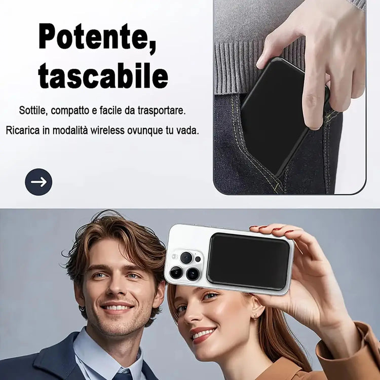 Power Bank magnetico, caricabatterie wireless da 20 W a ricarica rapida - My Hashtag Shop