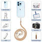Cordino per cellulare*1, toppa universale*2, adatto a tutti gli smartphone - My Hashtag Shop