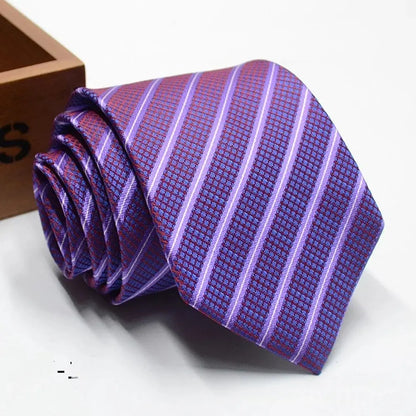 Classic Stripe Necktie Men Business Formal Wedding Tie 8Cm Blue Black Pink Red Neck Ties Fashion Shirt Dress Accessories
