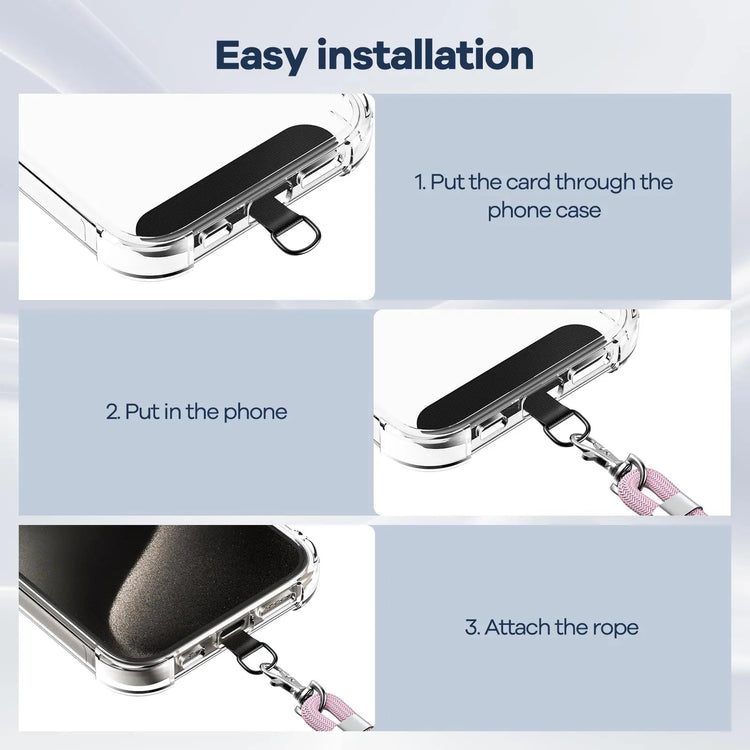 Cordino per cellulare*1, toppa universale*2, adatto a tutti gli smartphone - My Hashtag Shop