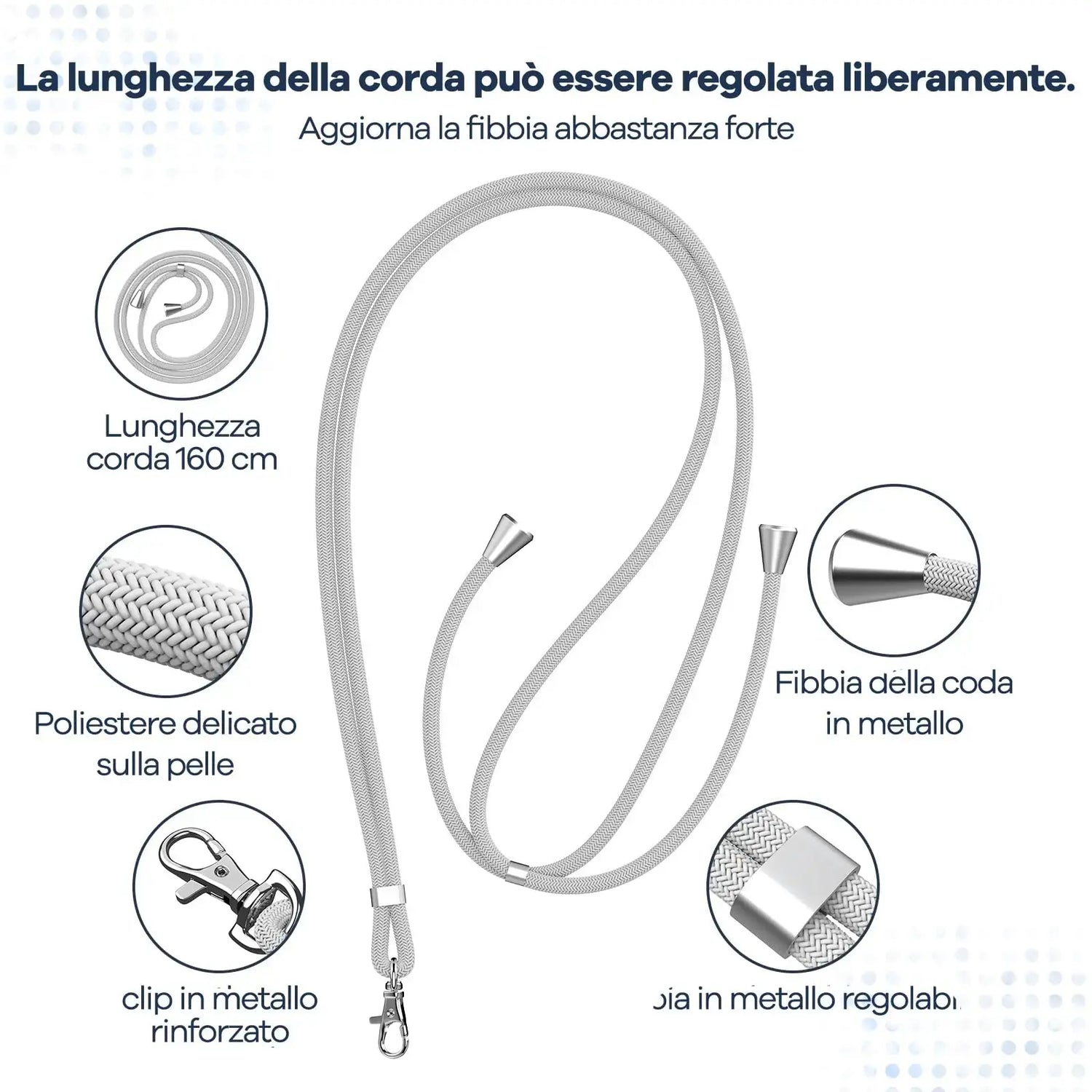 Cordino per cellulare*1, toppa universale*2, adatto a tutti gli smartphone HASHTAG