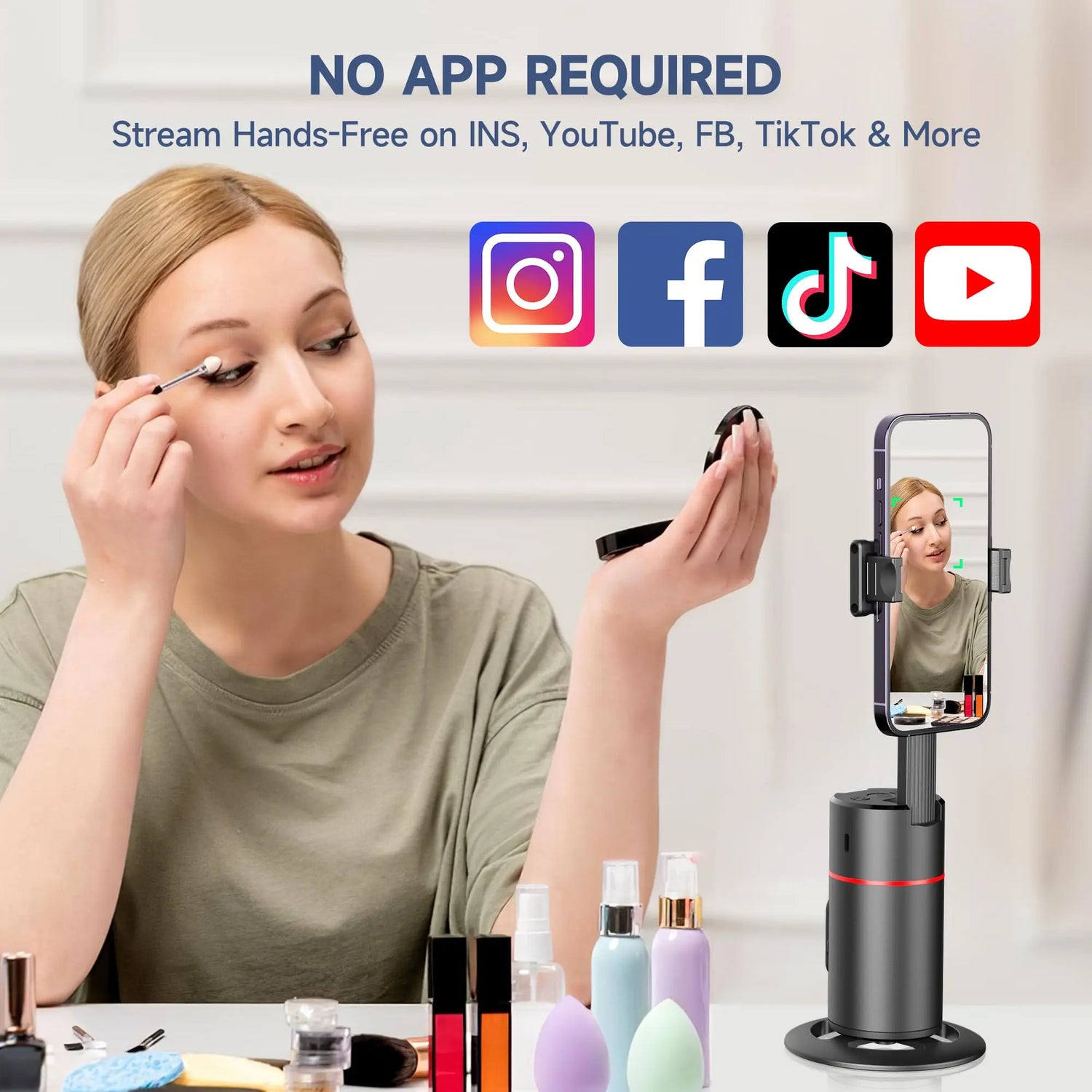 Treppiede con rilevamento automatico del viso senza app - My Hashtag Shop