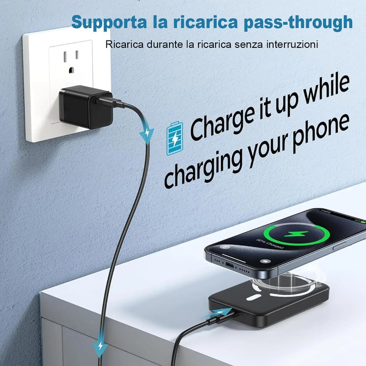 Power Bank magnetico, caricabatterie wireless da 20 W a ricarica rapida - My Hashtag Shop