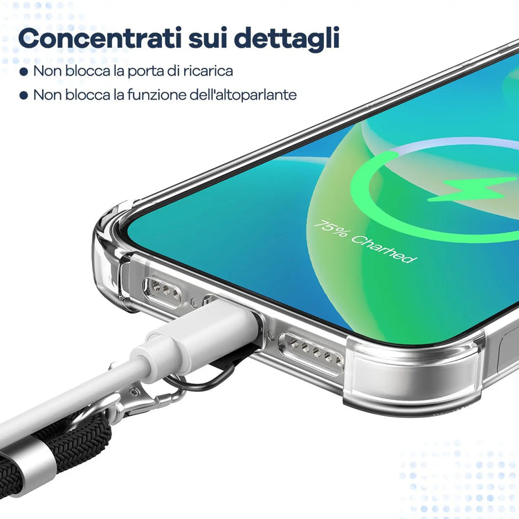 Cordino per cellulare*1, toppa universale*2, adatto a tutti gli smartphone - My Hashtag Shop