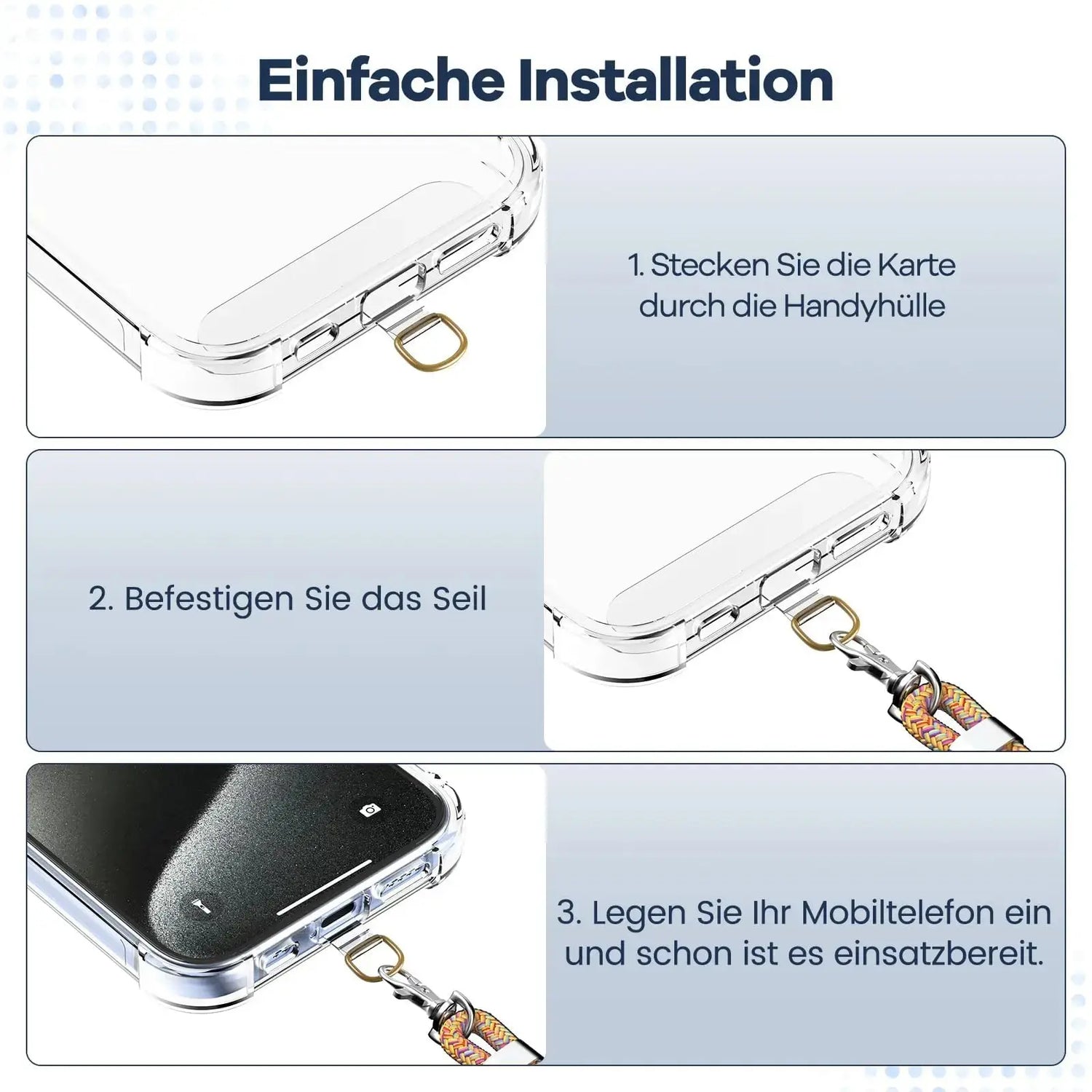 Cordino per cellulare*1, toppa universale*2, adatto a tutti gli smartphone HASHTAG