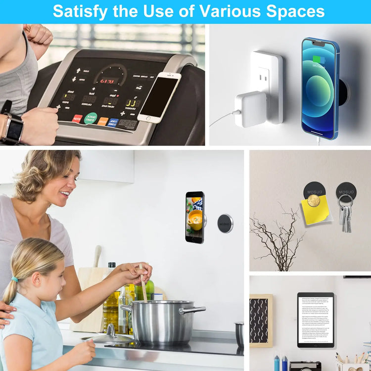 Supporto magnetico per cellulare per auto, (2 pezzi) Magnete per auto Telefono cellulare 4 piastre in metallo Supporto magnetico per auto universale per iPhone Samsung Huawei GPS (nero) - My Hashtag Shop