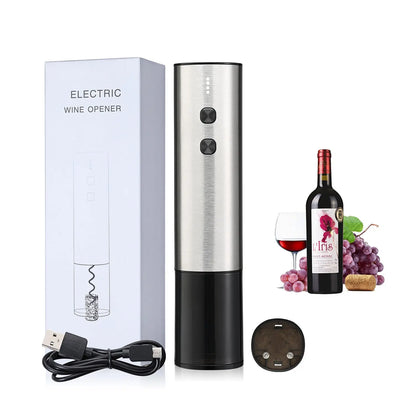 Stainless Steel Wine Electric Bottle Opener Creative Rechargeable - HASHTAG