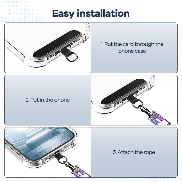 Cordino per cellulare*1, toppa universale*2, adatto a tutti gli smartphone - My Hashtag Shop