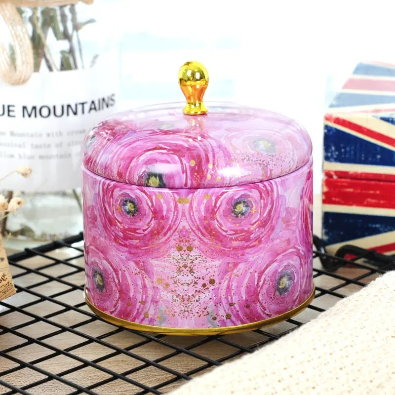 Beautiful designed round tin vessels. - HASHTAG