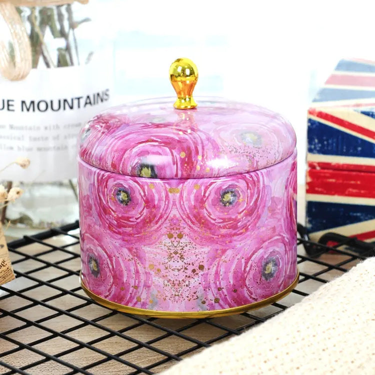 Beautiful designed round tin vessels. - HASHTAG