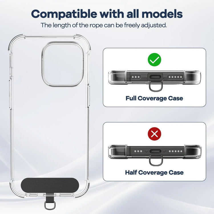 Cordino per cellulare*1, toppa universale*2, adatto a tutti gli smartphone - My Hashtag Shop