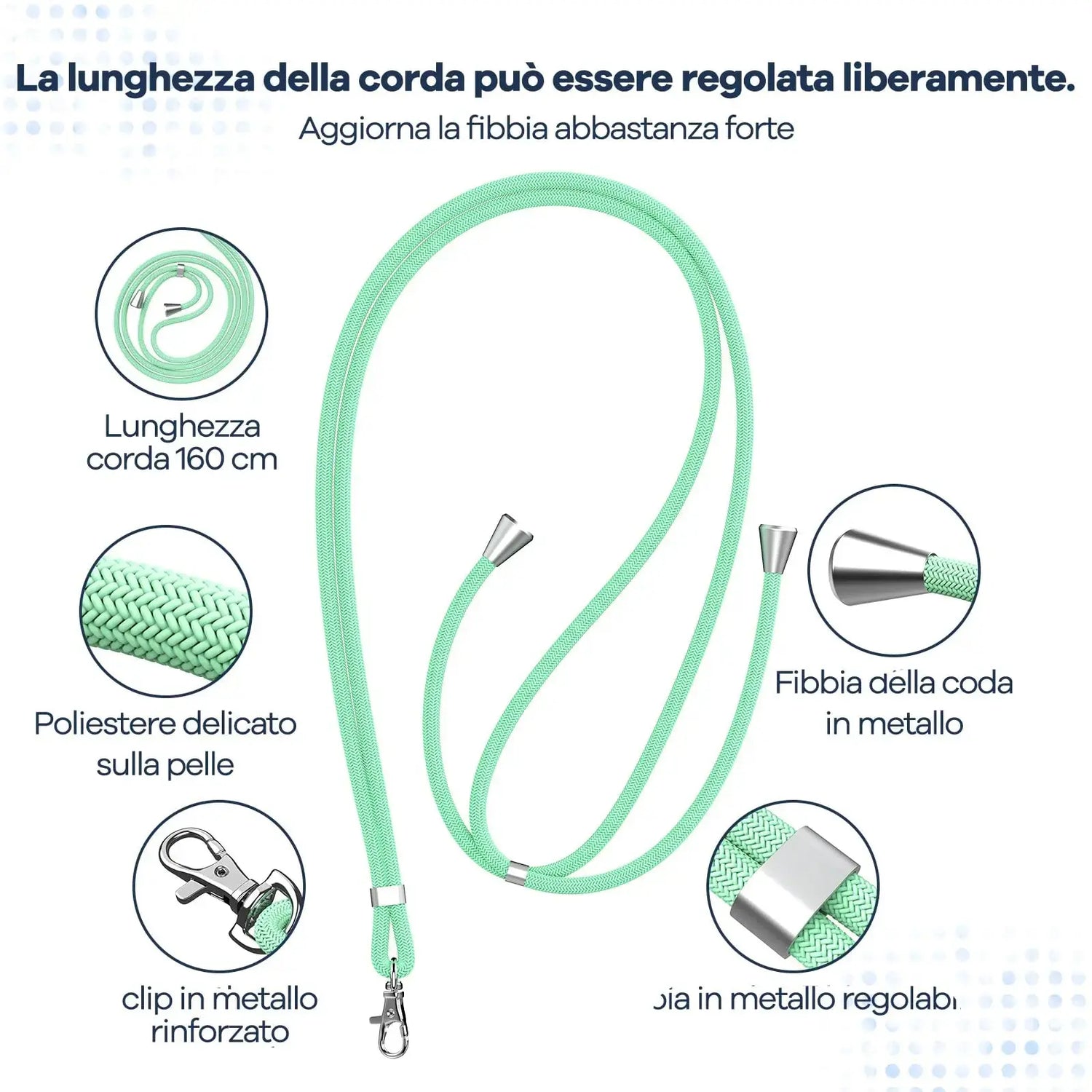 Cordino per cellulare*1, toppa universale*2, adatto a tutti gli smartphone HASHTAG