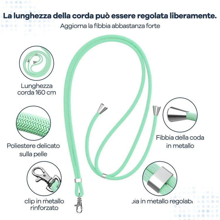 Cordino per cellulare*1, toppa universale*2, adatto a tutti gli smartphone HASHTAG