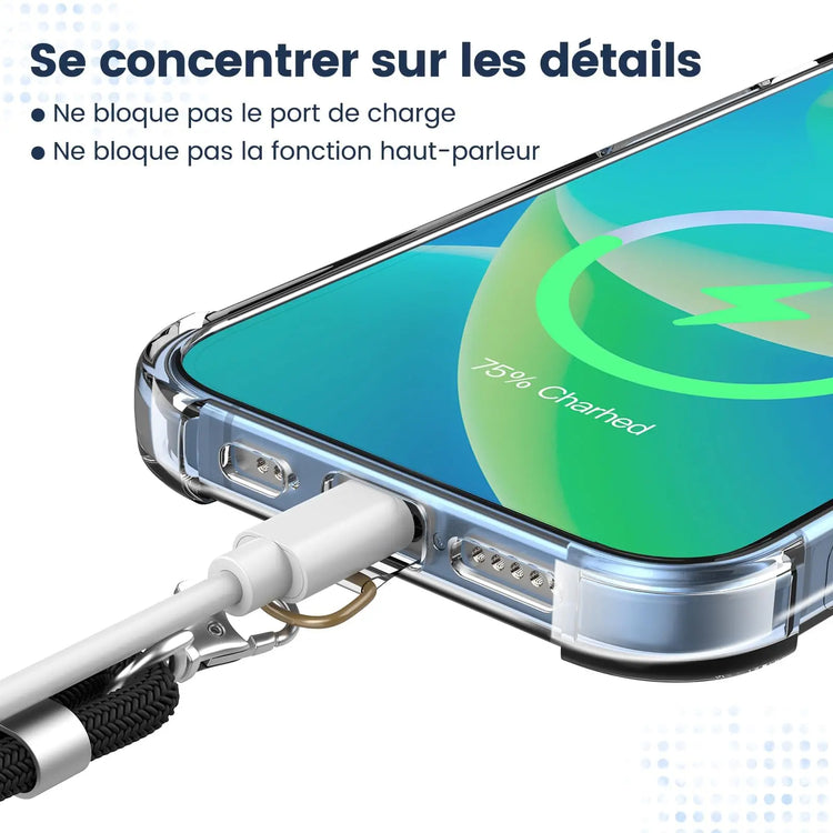 Cordino per cellulare*1, toppa universale*2, adatto a tutti gli smartphone - My Hashtag Shop