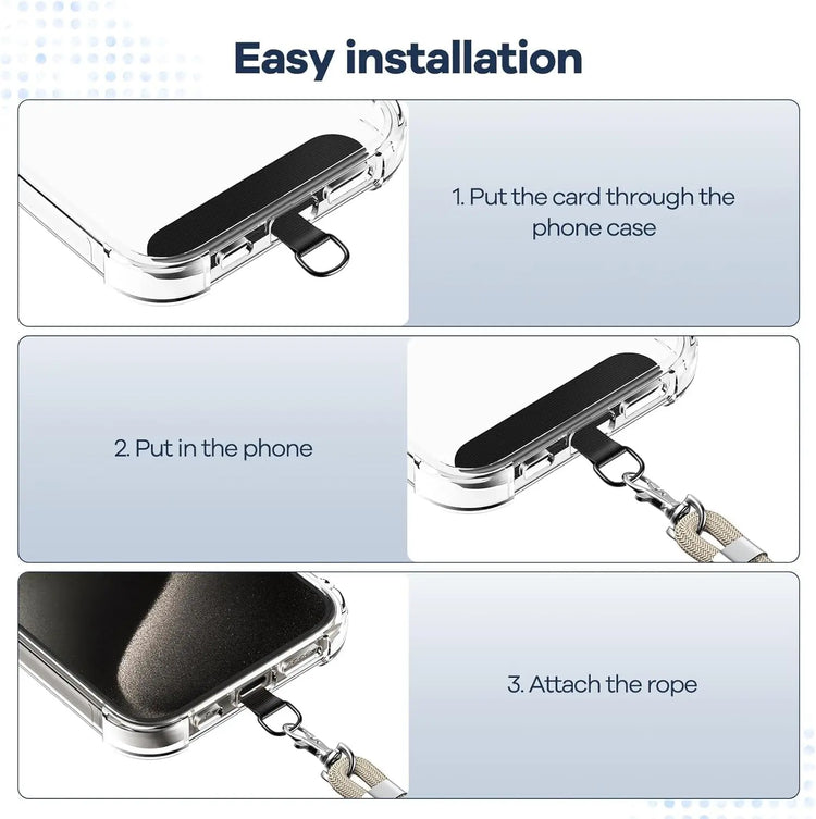 Cordino per cellulare*1, toppa universale*2, adatto a tutti gli smartphone - My Hashtag Shop