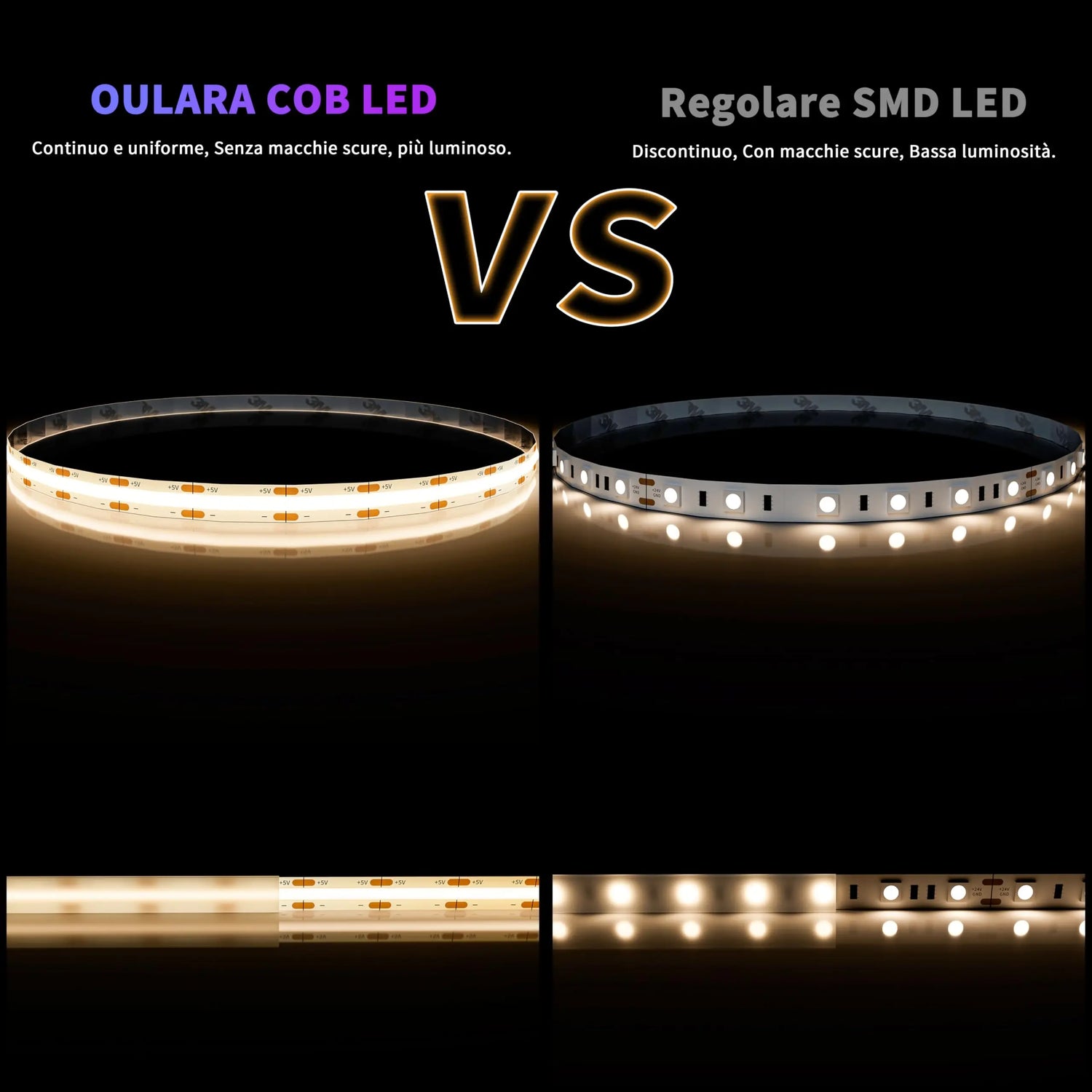 Striscia LED COB USB RGB 5 V 1M con BT - My Hashtag Shop