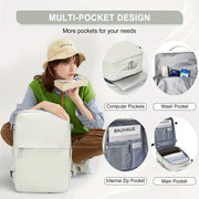 Large Capacity Travel Backpack, Multi-functional Business Trip Bag With Suitcase Sleeve, Nylon Computer Schoolbag Fits 14-inch Laptop HASHTAG