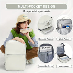 Large Capacity Travel Backpack, Multi-functional Business Trip Bag With Suitcase Sleeve, Nylon Computer Schoolbag Fits 14-inch Laptop HASHTAG