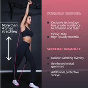 High Quality Latex Resistance Band With Big Handles And Door Anchor, Exercise Bands, Workout Bands, Suitable For Fitness Strength Training, Yoga, Pilates, Home Gym HASHTAG