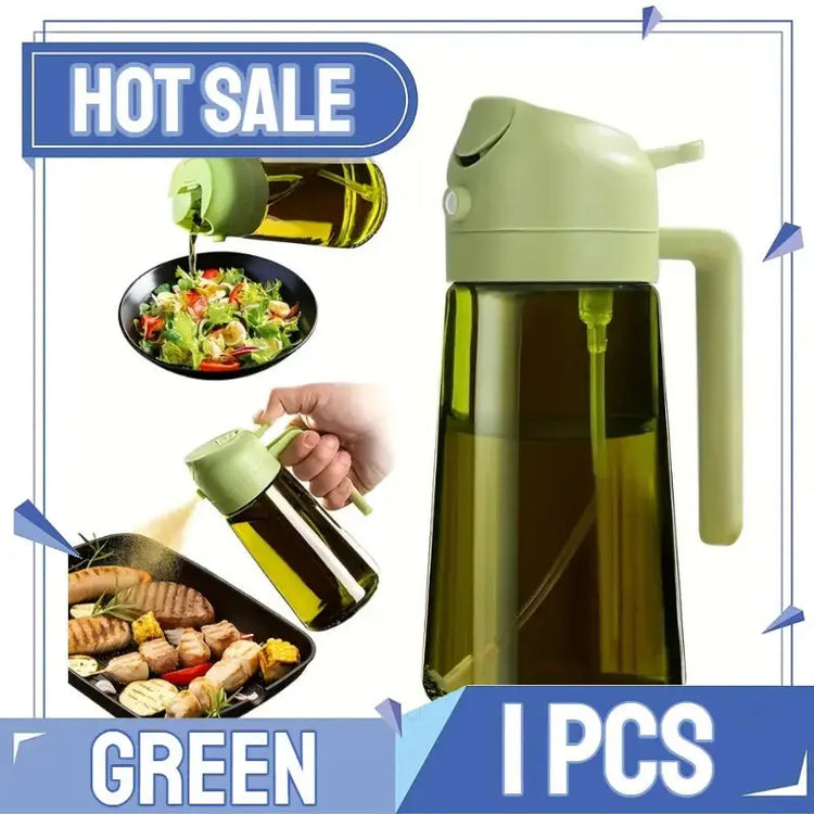 2in1 Kitchen Spray Oil Dispenser Oil Sprayer Polisher Or Only Brush Spray for Air Fryer Salad Grilling Roasting Cooking Kitchen HASHTAG