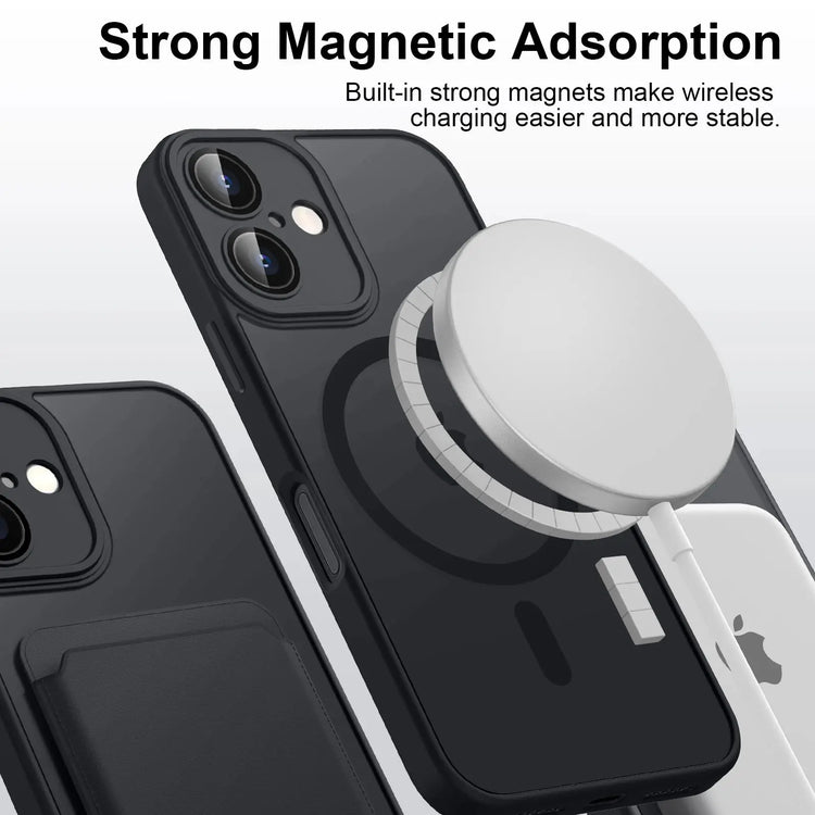 Custodia antiurto magnetica opaca traslucida di lusso per iPhone - My Hashtag Shop