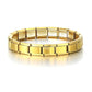 Trendy Square Italy Stainless Steel Bracelets For Women Men HipHop Metal Italian Modules Stretchable Gift Birthday Party Jewelry - My Hashtag Shop