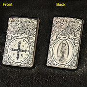 Exquisite Brass Kerosine Lighter Slim Windproof Vintage Grinding Wheel Ignition Lighter Cigarette Accessories Men's Gift HASHTAG BAR TABACCHI