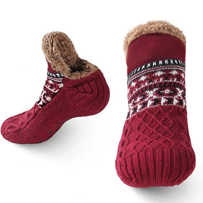Super Warm Winter Non-slip Floor Socks Women Men Snow Socks Sleep Carpet Socks Slippers Socks Women Velvet Boot Unsiex Home Wear - HASHTAG