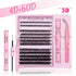 Eyelash Clusters Kit Fluffy Individual Eyelash Extensions With Lower Lash DIY Lash Extension Kit Lash Bond and Seal HASHTAG