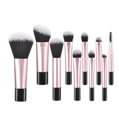10 black mini Makeup brush Travel Portable Makeup Tool Makeup Puff - Palm Brush Professional Makeup tool set HASHTAG