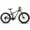 26in Adult/Youth Full 21 Speed Mountain Tire Bike, Double Disc Brakes, High Carbon Steel Frame, with Spring Shock Absorber, Front Suspension, Mountain Bike, City Commuter City Bike, Bike HASHTAG