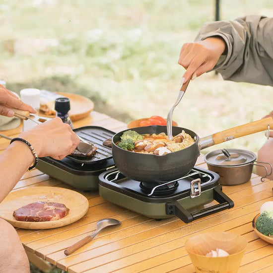 Double Portable Fire Folding Gas Stove For Outdoor  Cooking - HASHTAG
