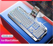 YINDIAO V2 Computer Wired Keyboard E-sports Gaming Typing Office Universal USB Plug-in Hair Light Keyboard Available For Windows System HASHTAG