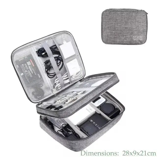 Cable Storage Bag Waterproof Digital Electronic Accessories Organizer Portable Travel Cable Organizer Case for cable Charger - HASHTAG
