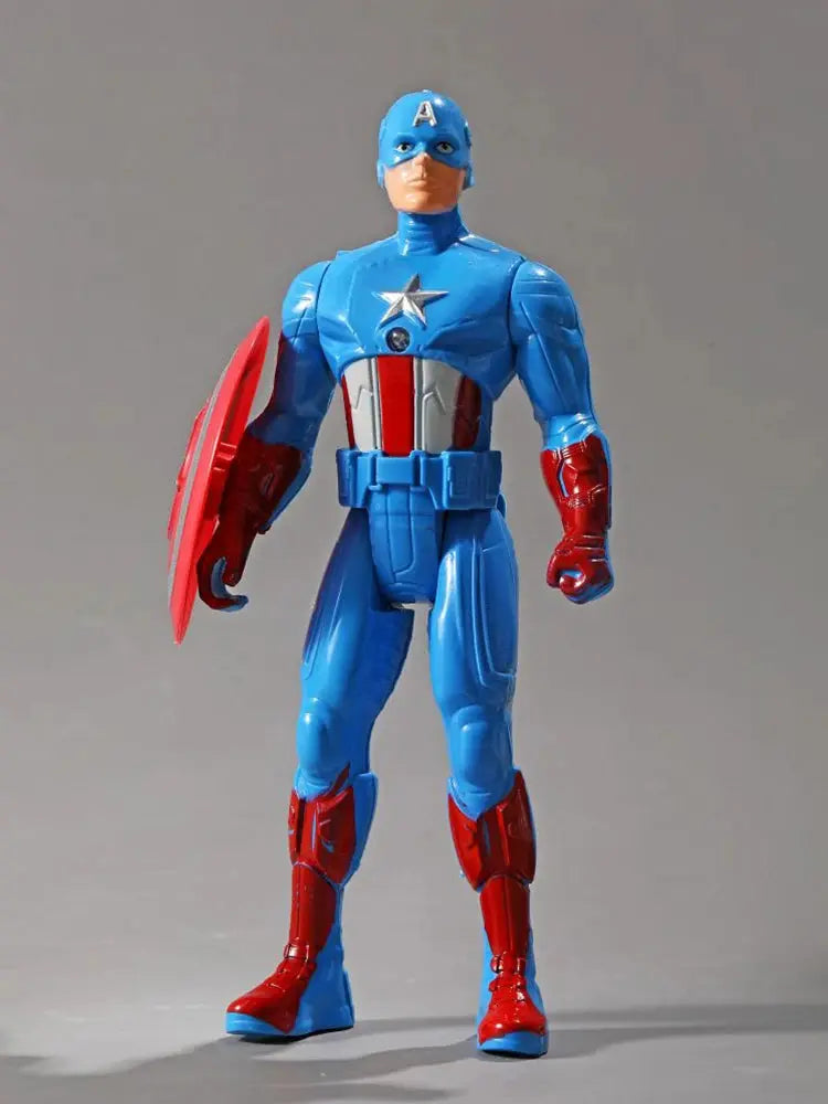 Avengers Anime Action Figure Spiderman Iron Man Captain America Marvel PVC Doll Boys Kids Toys Children Christmas Birthday Gifts - HASHTAG