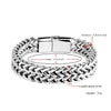 Stainless Steel Braided Double Row Front and Rear Fish Scale Alloy Magnetic Buckle Bracelet with Keel Jewelry New Model HASHTAG