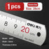 Deli Stainless Steel Ruler 15/20/30cm Metal Straight Ruler for Home School Precision Measuring Drawing Tool Supplies 1/2/5pcs - HASHTAG