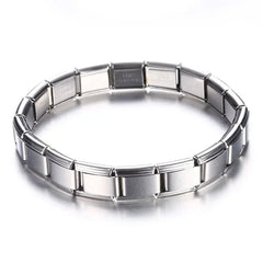 9 mm Wide Stainless Steel Bracelets Simple Trendy Style Daily Wear Silver-Color Charm Bracelet For Women On Party Unisex Style HASHTAG