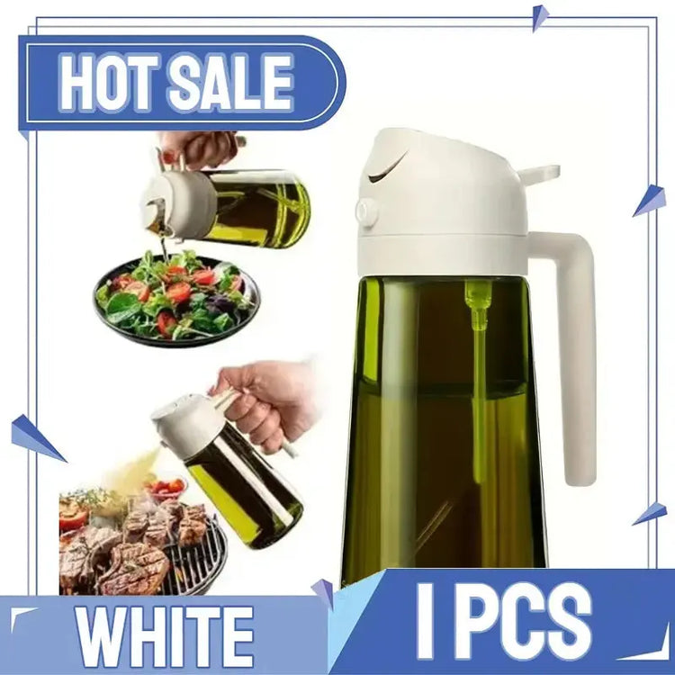 2in1 Kitchen Spray Oil Dispenser Oil Sprayer Polisher Or Only Brush Spray for Air Fryer Salad Grilling Roasting Cooking Kitchen HASHTAG