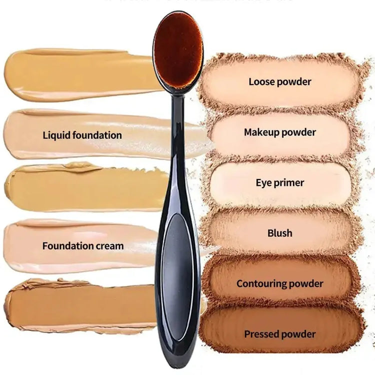 1/2/5 PCS Large Foundation Brush Toothbrush Shape Makeup Make Up Tools Get Fast Even Application of Creams and Powders Cosmnetic - HASHTAG