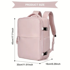 Large Capacity Travel Backpack, Multi-functional Business Trip Bag With Suitcase Sleeve, Nylon Computer Schoolbag Fits 14-inch Laptop HASHTAG