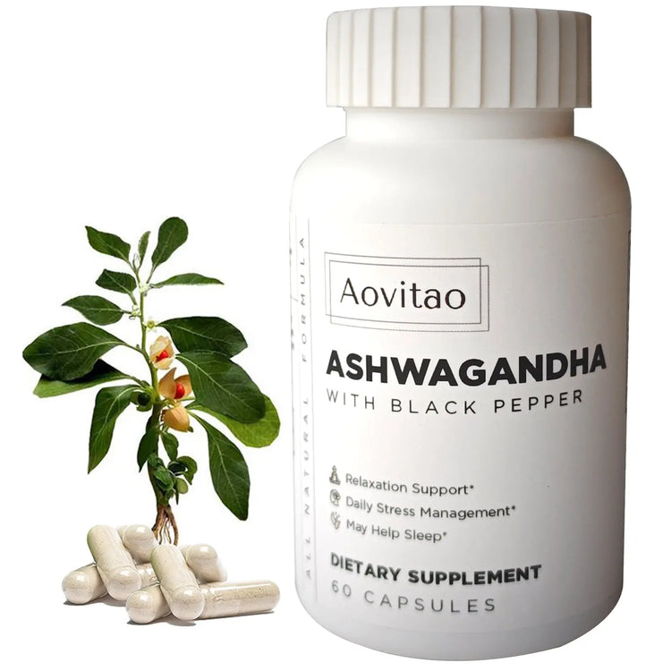 Ashwagandha Supplements Capsules Vegan Stress Relief Immune Support Supplement Balanced Energy Levels And Mood Organic AliExpress