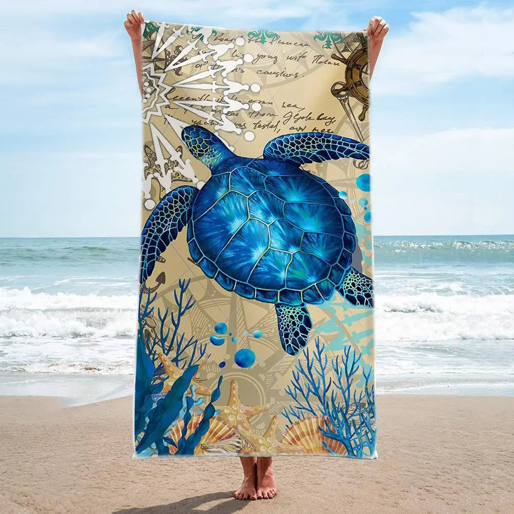 Beach Towel Bonsai Tree Turtle - HASHTAG