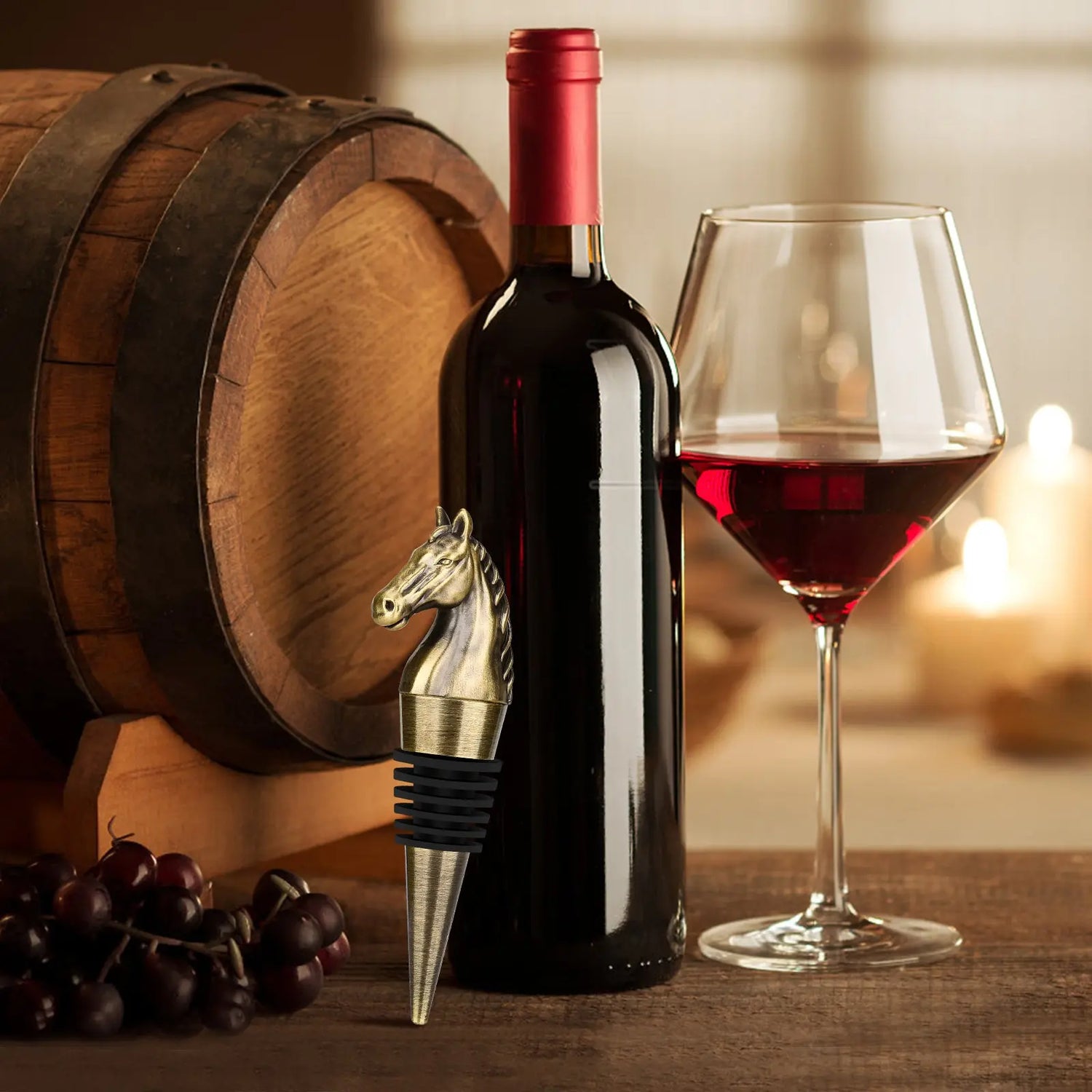 Luxury Horse Head Wine Bottle Stopper Animal-shaped Wine Stopper For Preserving Red Wine, A Kitchen Storage Gift, A Birthday Gift For Universal Wine Preservation Supplies. AliExpress