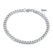 Vnox Mens Simple 3-11mm Stainless Steel Curb Cuban Link Chain Bracelets for Women Unisex Wrist Jewelry Gifts HASHTAG
