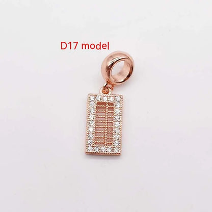 14K Gold Copper Plating Large Hole Spacer Bead Pendant Charms Liebe - Making Life Easier