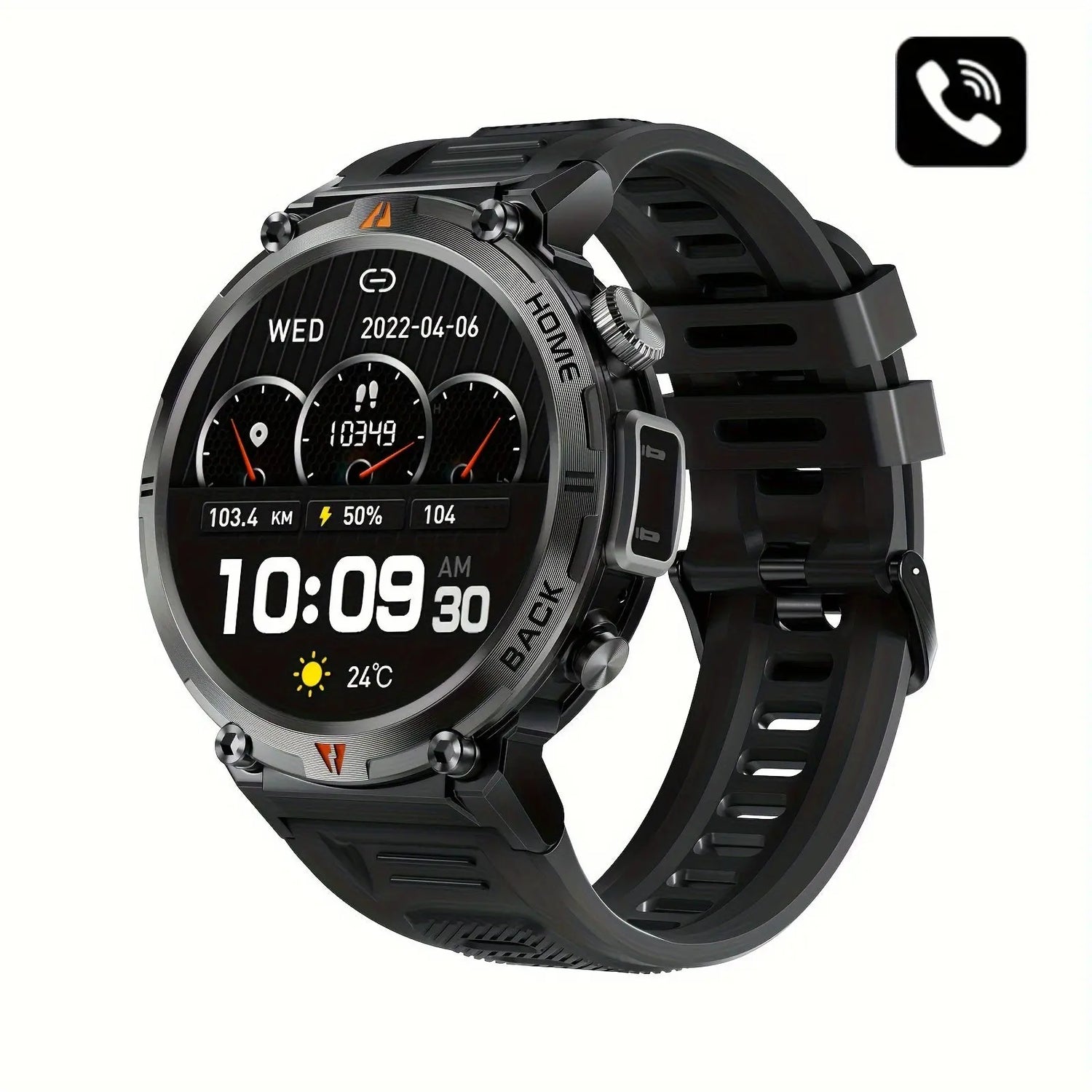 Orologio intelligente JELLOO con torcia, smartwatch touch screen da 3,68 - My Hashtag Shop