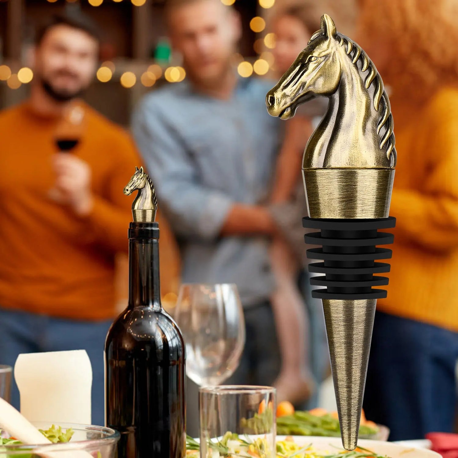 Luxury Horse Head Wine Bottle Stopper Animal-shaped Wine Stopper For Preserving Red Wine, A Kitchen Storage Gift, A Birthday Gift For Universal Wine Preservation Supplies. AliExpress