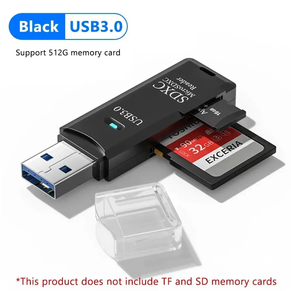 2 IN 1 USB 3.0 /USB 2.0 Card Reader SD TF Card Memory Card Reader High Speed Smart Card reader Adapter For PC Laptop Accessories - HASHTAG