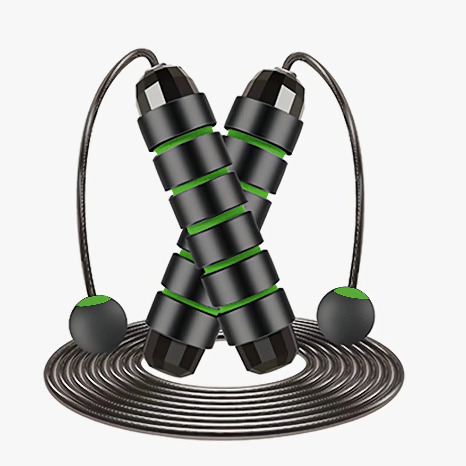 With Ball Bearings Adjustable Tangle-Free Speed Wire Jump Rope Workout with Foam Handles for Fitness Home Workouts and Slim Body